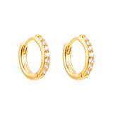 Verona crystal small hoop, Gold