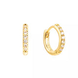 Verona crystal small hoop, Gold