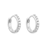 Verona crystal small hoop, Steel