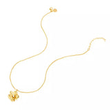 Daisy crystal necklace, Gold