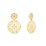 Double spinn party earring, Gold