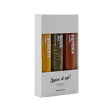 Spices Basil, paprika chilli, turmeric