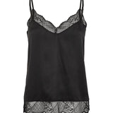 Mos Mosh - Ditte Silk Lace Singlet, black