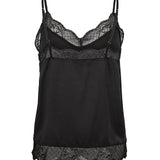 Mos Mosh - Ditte Silk Lace Singlet, black