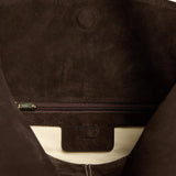 Alda Grande Shoulder Bag Suede, Chocolate