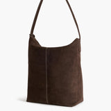Alda Grande Shoulder Bag Suede, Chocolate
