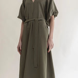 Balloon Sleeve mekko, Olive