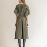 Balloon Sleeve mekko, Olive