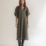 Balloon Sleeve mekko, Olive