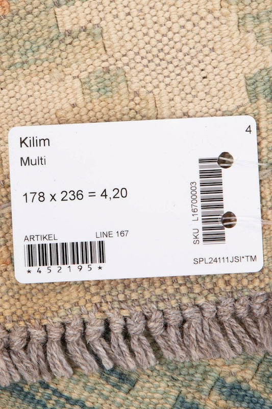 Kelim matto, multi #600 / 178x236cm