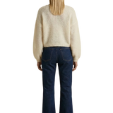 Cornelia lyhyt mohairneuletakki, Almond