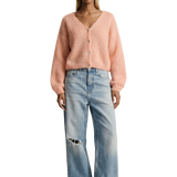 Cornelia lyhyt mohairneuletakki, Peach