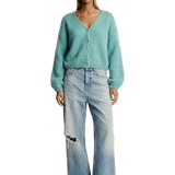 Cornelia lyhyt mohairneuletakki, Seafoam Green