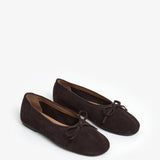 Blaise suede mokkaballerinat, Chocolate
