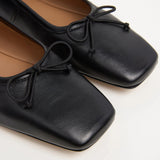 Kim Leather ballerinat, Black