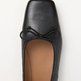Kim Leather ballerinat, Black
