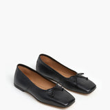 Kim Leather ballerinat, Black