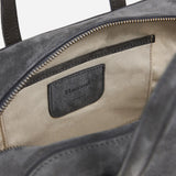 Laci Mini Bowler Bag Suede, Stone Grey
