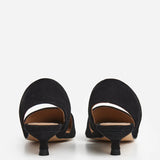 Ninni Slingback korkokengät mokkanahkaa, Black