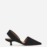 Ninni Slingback korkokengät mokkanahkaa, Black