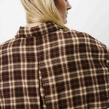 Arlette ruudullinen kauluspaita, Chocolat