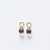 Lisäosat Smoky Quartz Drop, Gold
