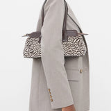Greta Shoulder bag Leather, Hair Chocolate Dot