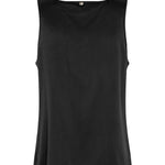 Mos Mosh - Astrid v-neck silkkitoppi, black