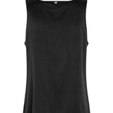 Mos Mosh - Astrid v-neck silkkitoppi, black