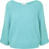Heidy alpakkaneule vajaamittaisilla hihoilla, Seafoam Green
