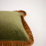 Doris tyynynpäällinen 30x50cm, Dark Green/Camel