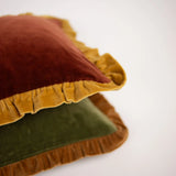 Doris tyynynpäällinen 30x50cm, Dark Green/Camel