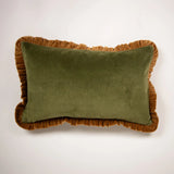 Doris tyynynpäällinen 30x50cm, Dark Green/Camel