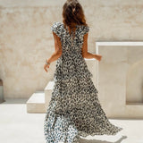 Pina Maxi Dress Leopard, Cream