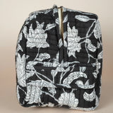 Kosmetiikkapussi L, Floral Black