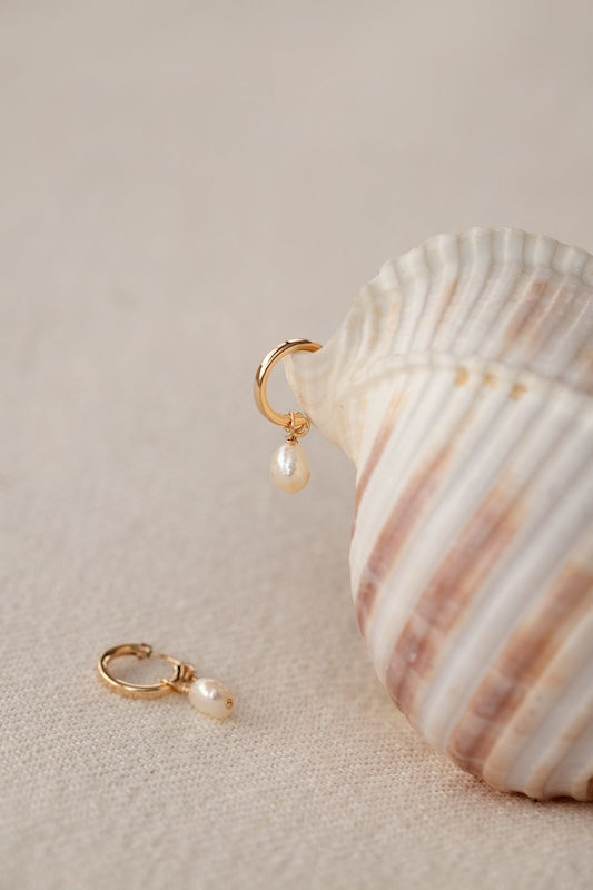 Venice Pearl Hoop korvakorut, kulta