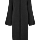June Long Alpaca Cardigan With Hood, Black