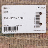 Kelim matto, multi custom #618 / 210x337cm