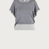 Laila pellavaneule, Grey Mist/Dusty Navy