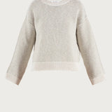 Laura puuvillaneule, Cream/Chalk