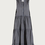 Linett Voile ruutumekko, Dusty Navy