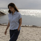 Luca pellavahousut, Dusty Navy