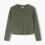 Pitkähihainen cashmereneuletakki, Light Olive