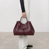 Maris Tote Bag Leather Burgundi