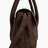 Lydia Mini Bag Suede, Chocolate
