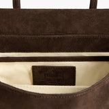 Lydia Mini Bag Suede, Chocolate