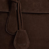 Lydia Tote Bag Suede, Chocolate