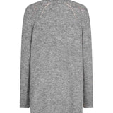 Thora pitkä neuletakki,  Grey Melange