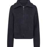 Hulda Knit Zip neuletakki, Salute Navy