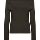 Caliz Rib Off-Shoulder ribbineule, Rosin